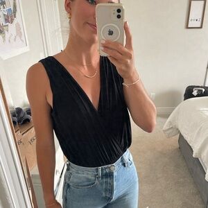 H&M Black Criss Cross Bodysuit